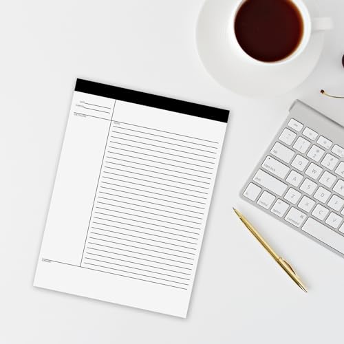 Uzant 6 Pack Notepads 8.5 x 11, 300 Sheets College Ruled Legal Pads Lined Paper Writing Pads, White Note Pads Notebook for Office Business School College, 50 Sheets/Pad, Letter-Trim Perforated - Image 5
