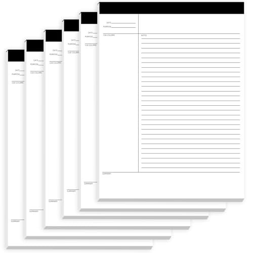 Uzant 6 Pack Notepads 8.5 x 11, 300 Sheets College Ruled Legal Pads Lined Paper Writing Pads, White Note Pads Notebook for Office Business School College, 50 Sheets/Pad, Letter-Trim Perforated - Image 1