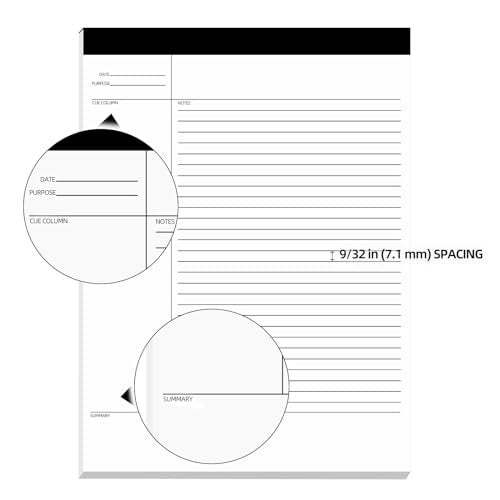 Uzant 6 Pack Notepads 8.5 x 11, 300 Sheets College Ruled Legal Pads Lined Paper Writing Pads, White Note Pads Notebook for Office Business School College, 50 Sheets/Pad, Letter-Trim Perforated - Image 2