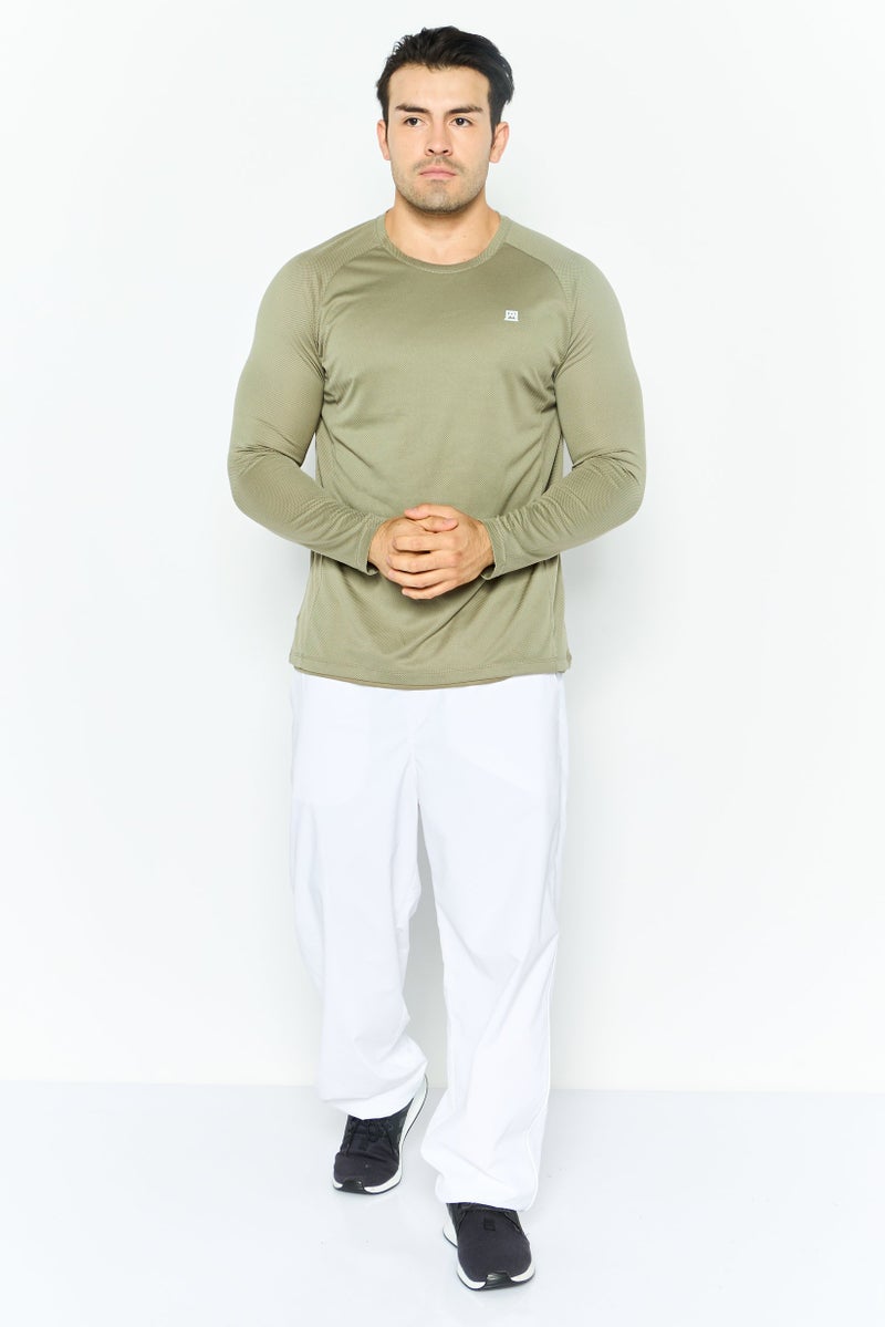 Avalanche Men Sportswear Fit Long Sleeve Training T-Shirt, Sage Green - Image 4
