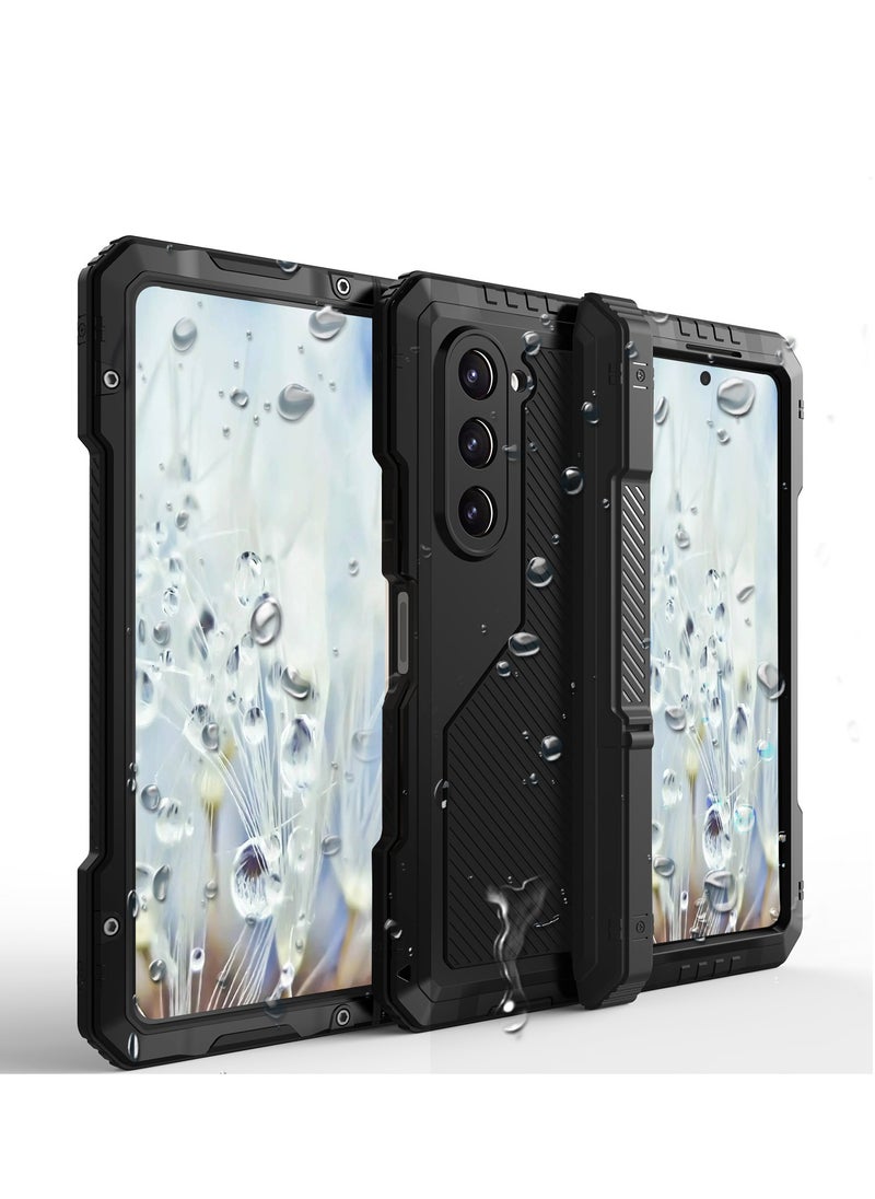 general Case for Samsung Galaxy Z Fold 5 Case with Kickstand & Hinge Protection , Shockproof Heavy Duty Rugged Stand Phone Cover Case for Galaxy Z Fold 5 Phone Case - Image 3