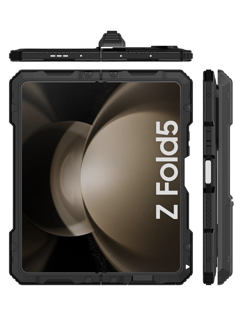 general Case for Samsung Galaxy Z Fold 5 Case with Kickstand & Hinge Protection , Shockproof Heavy Duty Rugged Stand Phone Cover Case for Galaxy Z Fold 5 Phone Case - Image 2