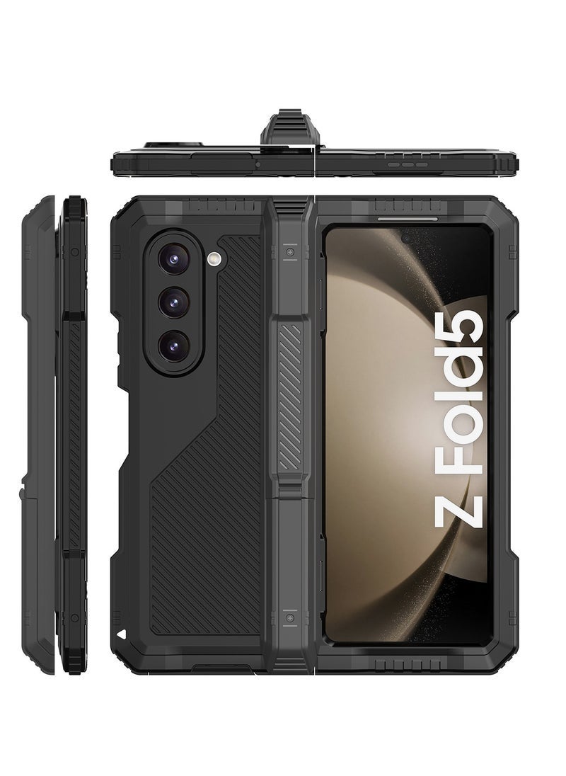 general Case for Samsung Galaxy Z Fold 5 Case with Kickstand & Hinge Protection , Shockproof Heavy Duty Rugged Stand Phone Cover Case for Galaxy Z Fold 5 Phone Case - Image 1