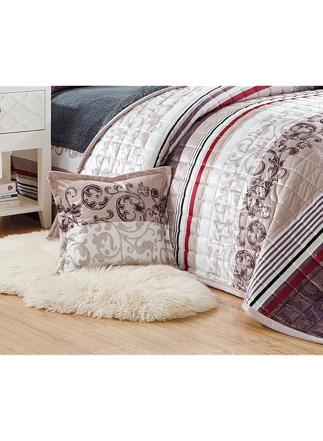 إيروريكس طقم لحاف شتوي قابل للعكس من صوف الشيربا الناعم المريح مقاس مفرد 160 - Image 4