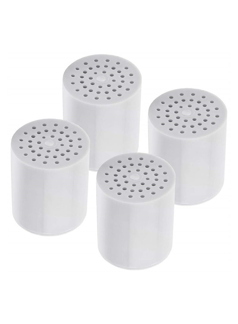 Captaintech 15 Stage Universal Shower Filter Cartridge Replacement 4 Pack High Output Removes Chlorine Heavy Metals Sediments for Hard Water - Image 1