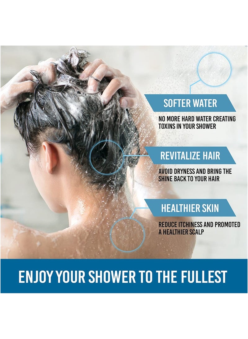 Captaintech 15 Stage Universal Shower Filter Cartridge Replacement 4 Pack High Output Removes Chlorine Heavy Metals Sediments for Hard Water - Image 2