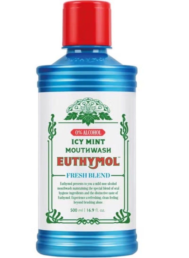 يوثيمول غسول الفم ايسي مينت من ايفثيمول، يحتوي على الفلورايد وخالٍ من الكحول، نكهة مذاق قوية مميزة، يقلل من جير اللثة، ينظف اللثة والأسنان ويعزز صحتها، ينعش النفس ويمنح انتعاشًا للعناية الفموية يوميًا|500 مل - Image 1