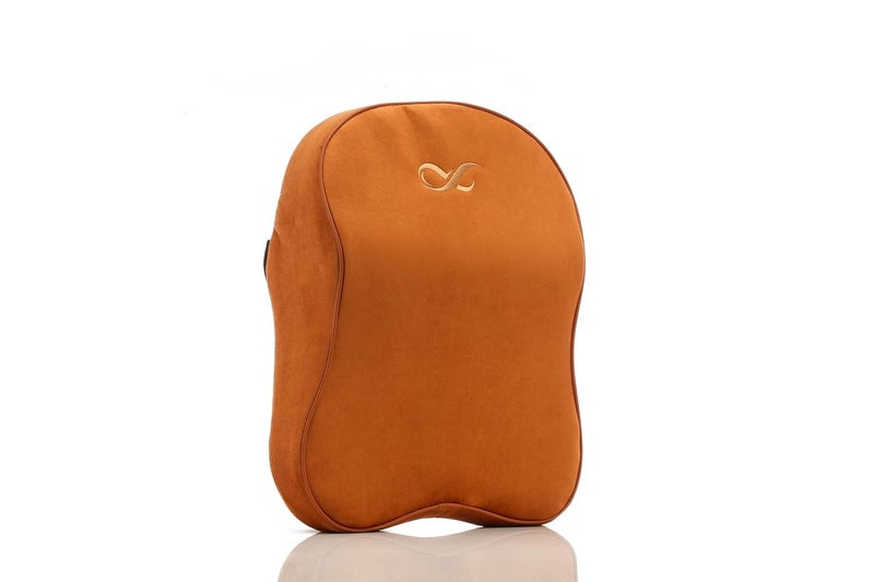 SOFTX SOFT X Memory Foam Car Head Rest Pillow for Driving Neck Rest & Cervical Support Comfortable Rides, Superior Neck Support Cushion, Relieves Neck Pain, Washable Velvet Cover- Large (Tan) - Image 3