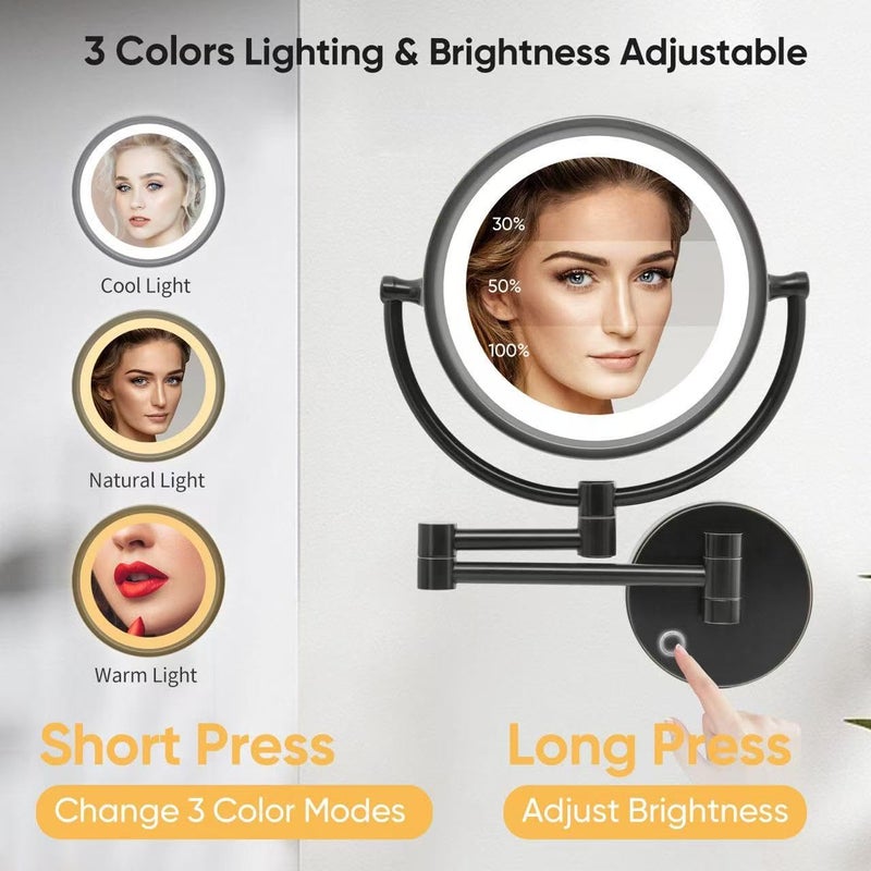 جورون مرآة لوضع مستحضرات التجميل مع مصابيح LED - Image 3