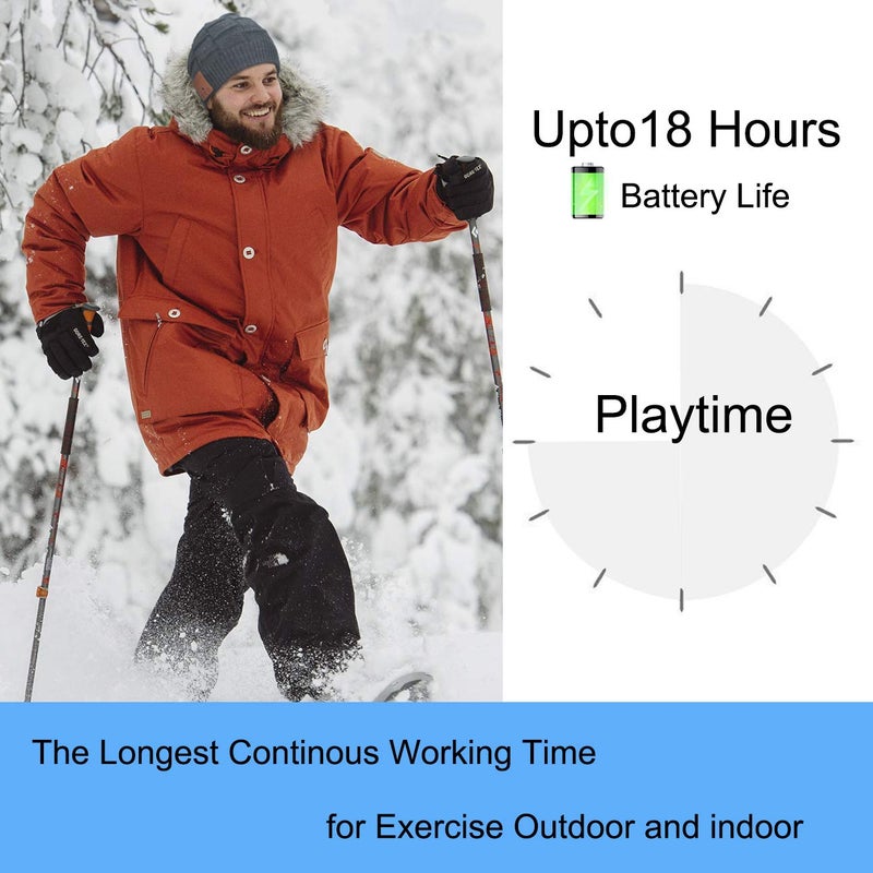 FULLLIGHT TECH Bluetooth Beanie Hat Headphones Unique Tech Gifts Stocking Stuffer Dark Gray - Image 3