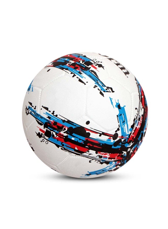 Nivia Storm Football, Training Ball, 32 Panels, Durable Rubber Cover Molded, Butyl Threadwounded Bladder, For Hard Ground & Artificial Turf (White, Size - 5) - Image 3