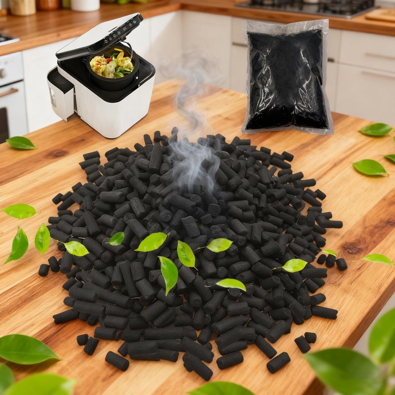 PurifyLogix 155 Pounds Oversized Pack Replacement Odor Absorbing Filter Refills for Smart Waste Kitchen Composter Activated Charcoal for Electric Compost Bin Odor Control