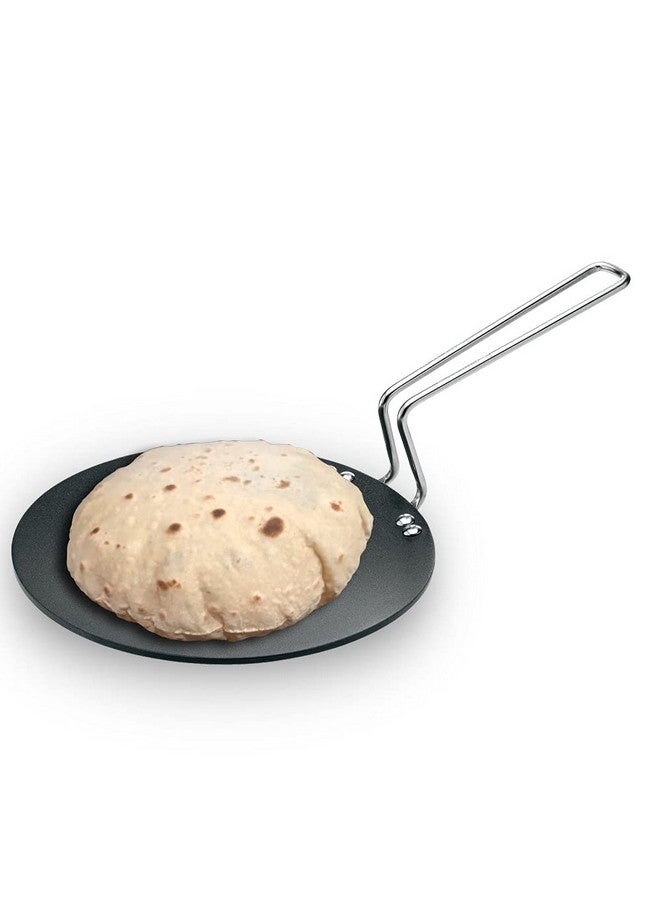 Hawkins Futura 22 cm Tava, Non Stick Tawa with Stainless Steel Handle, Black (NT22) - Image 1