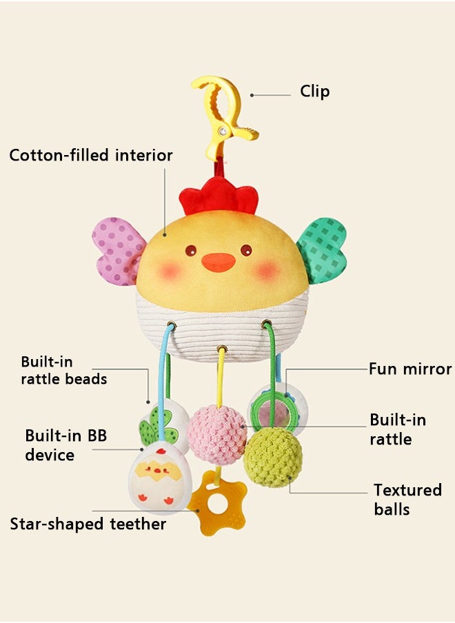Lemon Baby Stroller Rattle Pendant, Car Seat Toys For Babies 0-6 Months, Chick Stroller Toy With Clamp, Best Baby Ideal Gift For Ages 0 And Up  - Image 4