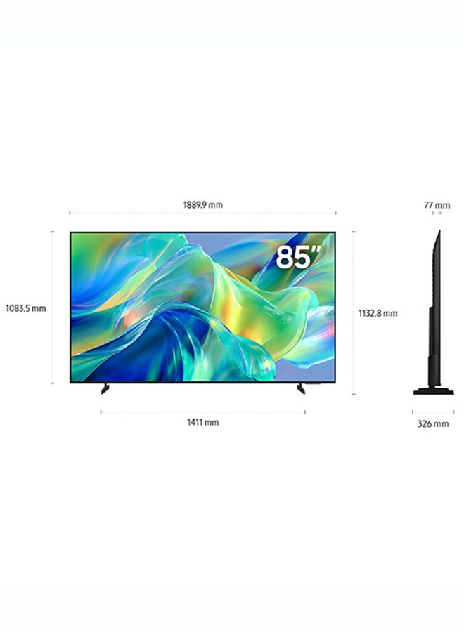 Samsung 85 Inch Mini LED TV, M1EH, 4K, HDR 10+, Motion Xcelerator, Dynamic Sound Pack, Pure Spectrum Color, Mini LED Processor 4K, Smart TV, UA85M1EHAUXZN (2026 - UAE Version) UA85M1EHAUXZN black - Image 3