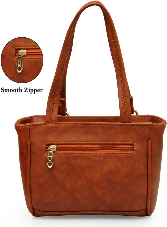 WORLD STAR PU Handbag for Womens | Tan - Image 5