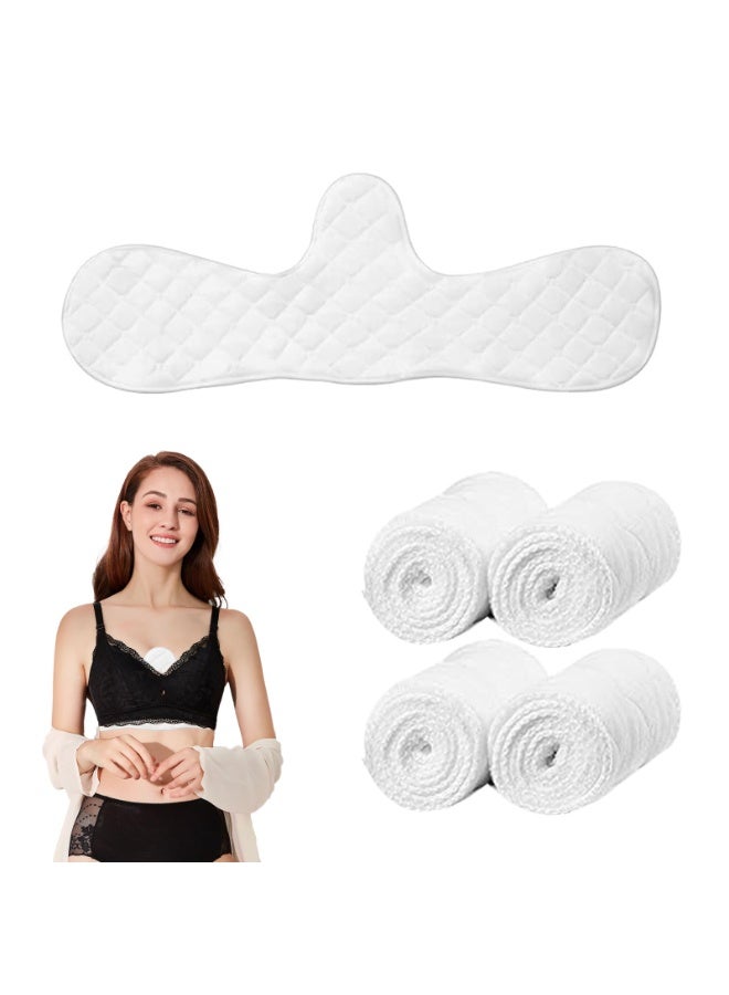 Generic 4PCS Under Bra Liners,Under Breast Sweat Absorber Pads Odor Control Cotton Breast Pad Reusable Protectors Moisture Wicking Boob Inserts Guards For Underarms Tummy Postpartum  - Image 1