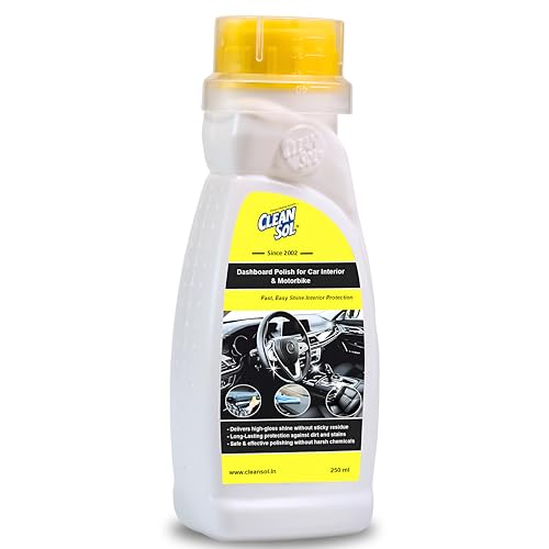 Cleansol Dashboard Polish for Car Interior & Motorbike - 250ml | Shine & Protection for Plastic, Vinyl, Leather & Rubber | Cleaner & Restorer | Long-Lasting Gloss & UV Protection - Image 2