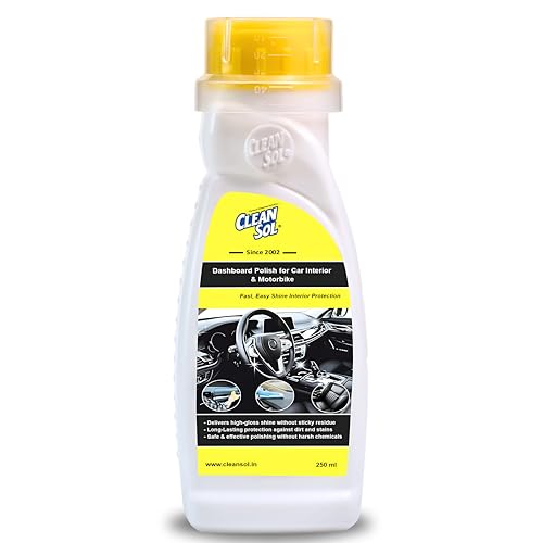 Cleansol Dashboard Polish for Car Interior & Motorbike - 250ml | Shine & Protection for Plastic, Vinyl, Leather & Rubber | Cleaner & Restorer | Long-Lasting Gloss & UV Protection - Image 1