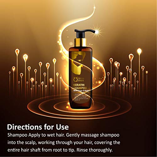 Qraa Men Keratin Shampoo With Ginger & Biotin for Nourished and Thick Hair- Sulfate & Paraben Free, 200ml Shampoo - Image 5