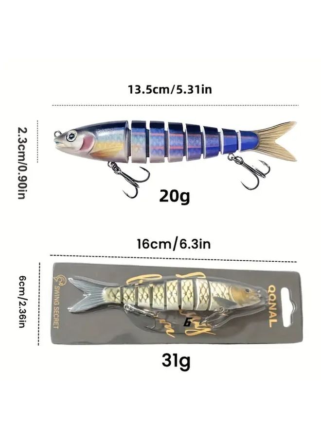 1 Piece Multi Section Swimming Bait Realistic Fish Design For Freshwater And Saltwater Fishing - Image 4