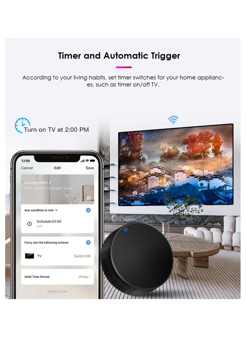 UanTii - UanTii Tuya WiFi IR Remote Universal Infrared Remote Control For Air Conditioning TV Works With Alexa and Google Home - Image 1