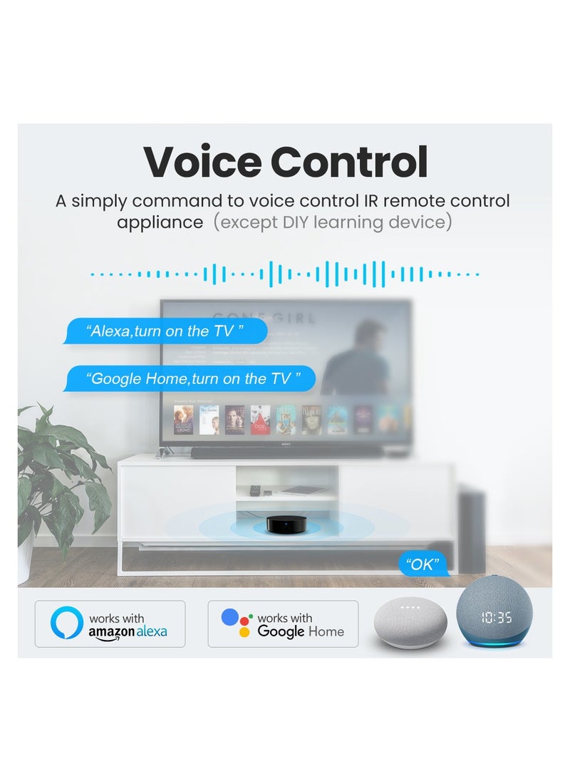 UanTii - UanTii Tuya WiFi IR Remote Universal Infrared Remote Control For Air Conditioning TV Works With Alexa and Google Home - Image 1