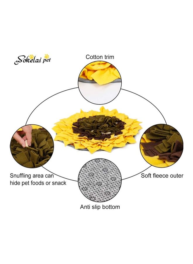 Pet Snuffle Feeding Mat Yellow/Brown 48 x 48cm - Image 3