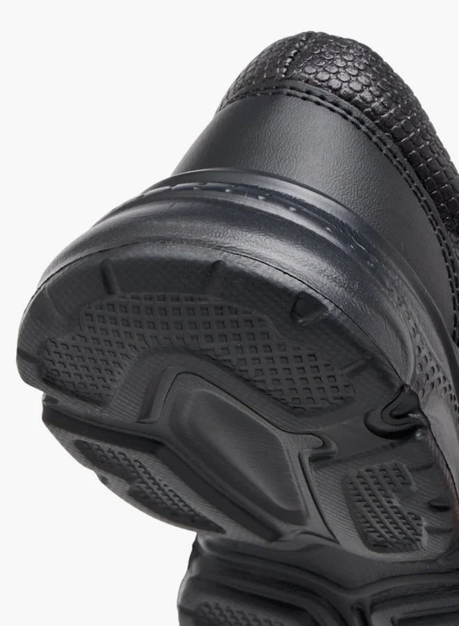 Flora Bella By Shoexpress BLACK Girls Textured Mary Jane School Shoes with Hook and Loop Closure for Women | Best Price UAE