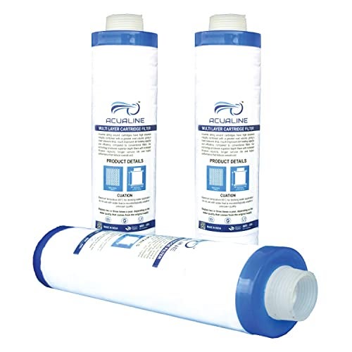 ACUALINE MLT Pre Filter Cartridge, 9 inch Candle Filter, RO Water Purifier Candle, Sediment Filter Compatible with Aquaguard, Livpure, LG Water (Pack 3) - Image 1