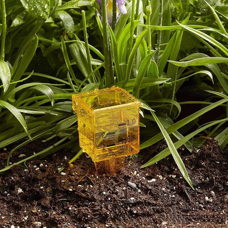 Bright Yellow Portable Rain Gauge Sprinkler 3 4x1 2 Inch Wide Mouth for Yard Garden Outdoor - Image 3