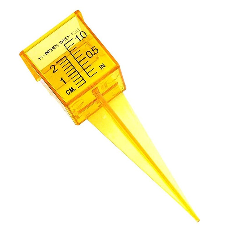 Bright Yellow Portable Rain Gauge Sprinkler 3 4x1 2 Inch Wide Mouth for Yard Garden Outdoor - Image 2