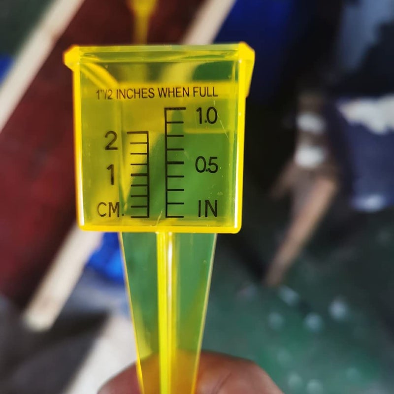Bright Yellow Portable Rain Gauge Sprinkler 3 4x1 2 Inch Wide Mouth for Yard Garden Outdoor - Image 4