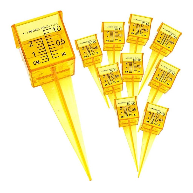 Bright Yellow Portable Rain Gauge Sprinkler 3 4x1 2 Inch Wide Mouth for Yard Garden Outdoor - Image 5