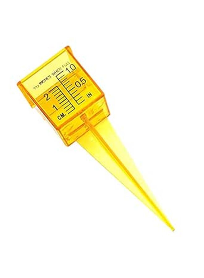 Bright Yellow Portable Rain Gauge Sprinkler 3 4x1 2 Inch Wide Mouth for Yard Garden Outdoor - Image 1