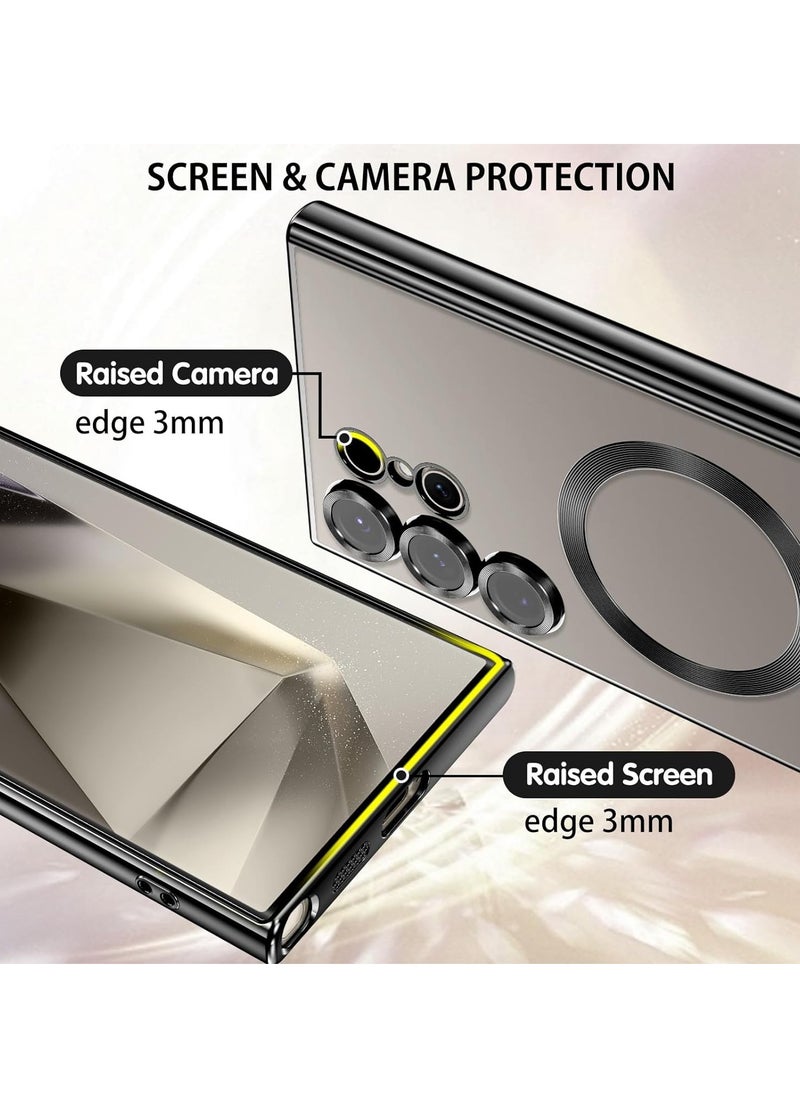 Case - Samsung Galaxy S24 Ultra 6.8 Inch Case [Compatible with MagSafe], Case for Samsung S24 Ultra Case Slim TPU Silicone Anti-Slip, Wireless Magnetic Charging, Black - Image 1
