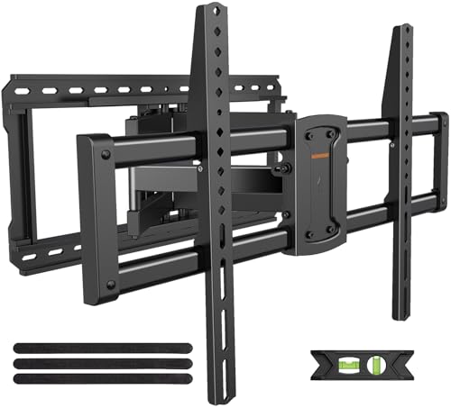 IWORKBOARD Full Motion 75 85 86 90 97'' TV Wall Mount Bracket, Loads 150 lbs Heavy Duty TV Mount, Swivel Tilt Extension Level, Complete Metal Bars & Wall Plate, up to 600x400mm VESA & 24'' Wood Studs - Image 1
