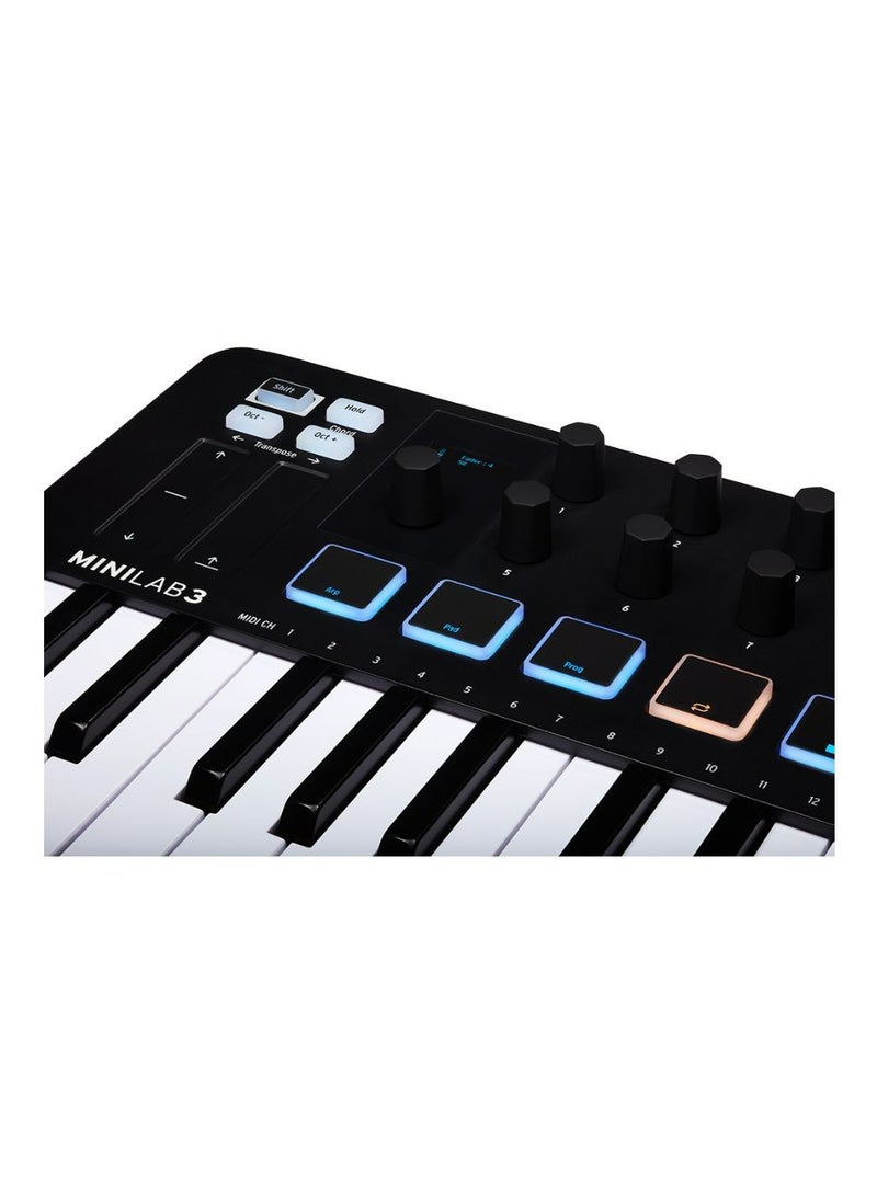 Arturia - Arturia MiniLab MK3 25 Slim-key Controller- Black - Image 1