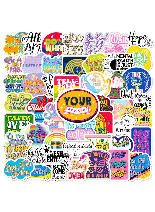 Bluejw Big Sale 50 Inspirational Text Hot Sale English Label Phrase Water Cup Notes Decorative Stickers Outdoor Waterproof - Image 1