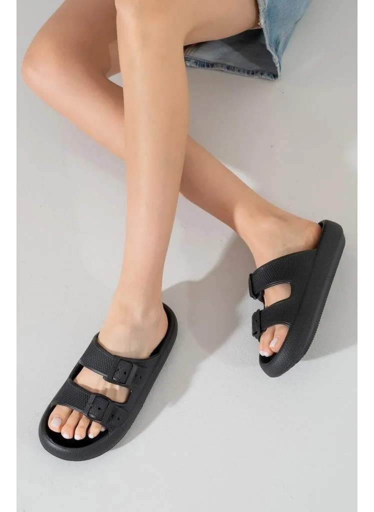 Carlaverde Anna Double Band Soft Thick Non-Slip Sole Beach Pool Sea Slippers