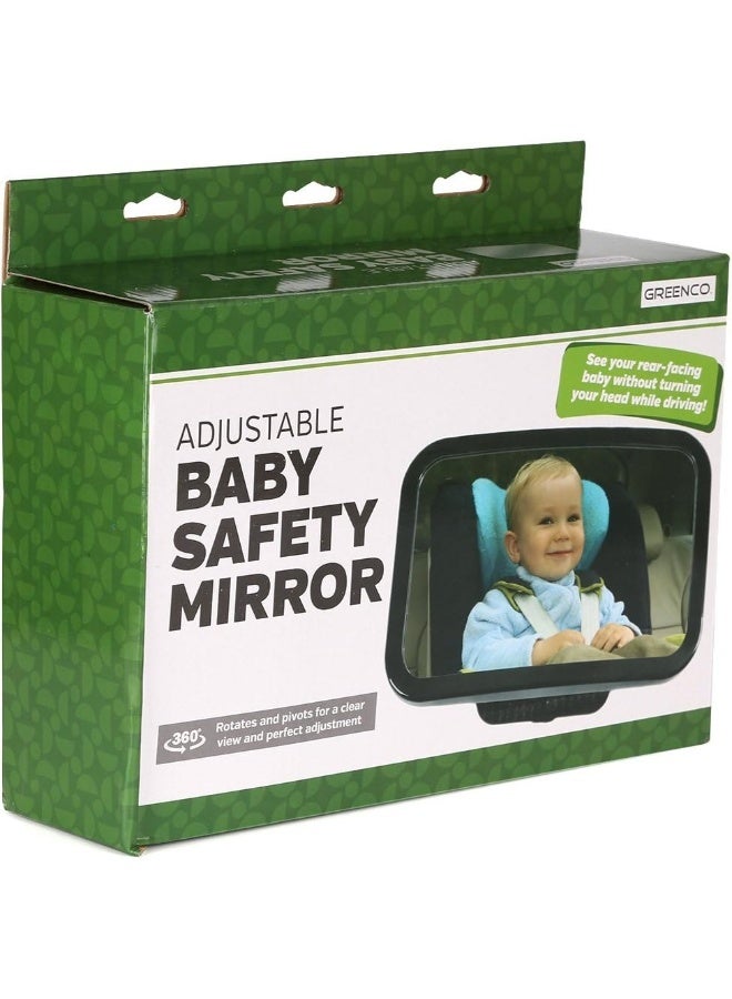 Greenco Rear Facing Back Seat Baby View CAR Mirror - Large and Crystal Clear Sharp View Mirror - Image 5