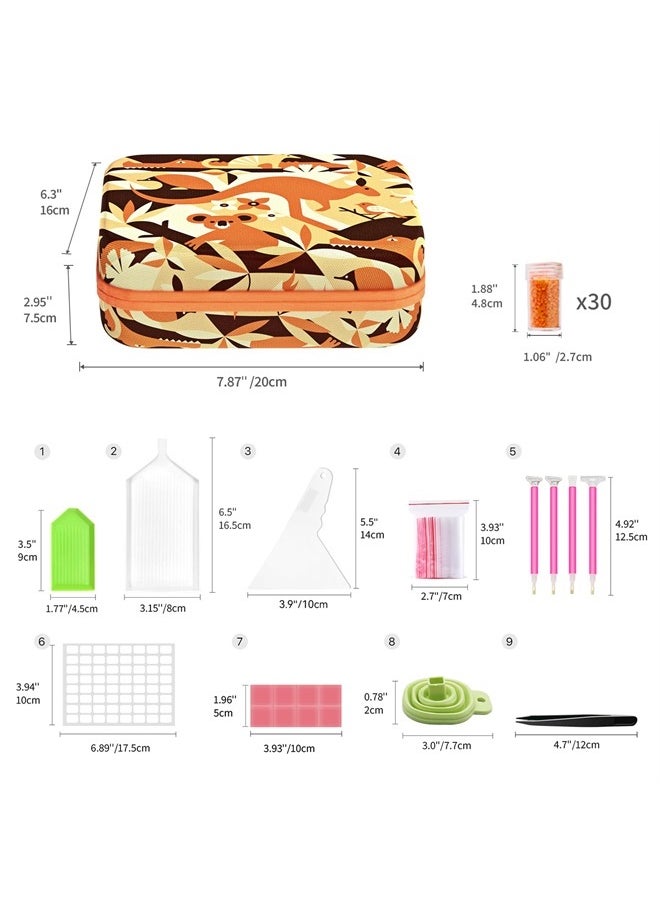 ARTDOT 30 Slots Storage Container for Diamond Art Kits for Adults,Portable Bead Storage Boxes for Diamond Painting Accessories and Tools(Orange)  - Image 2