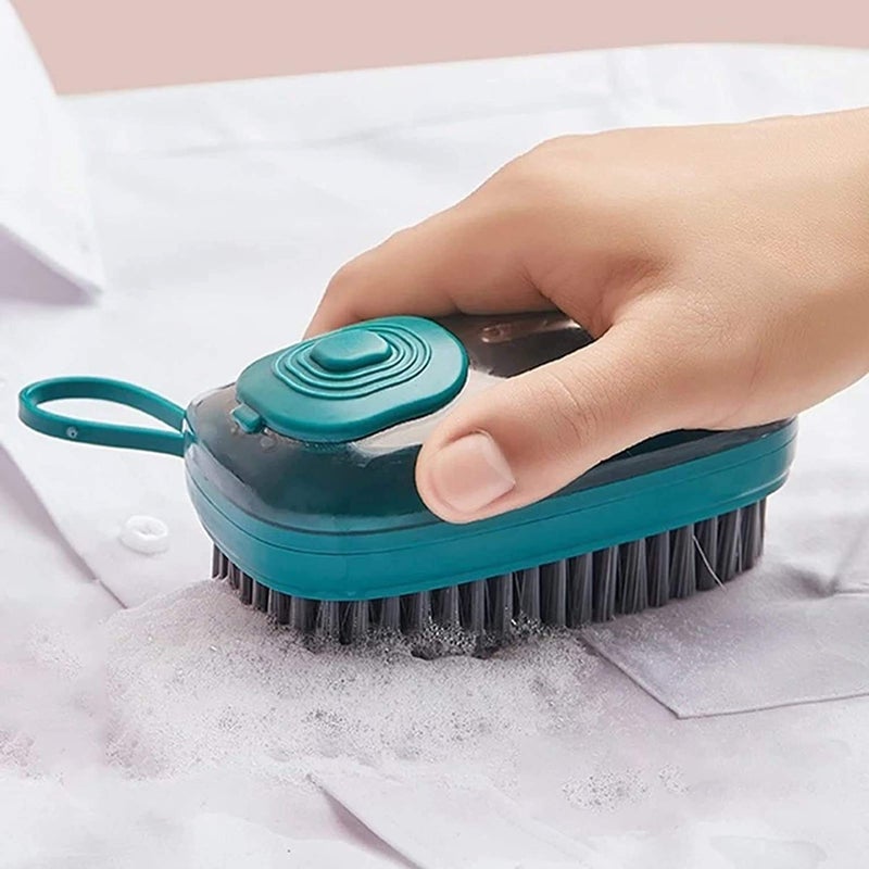 Mo-deza Mo-deza Multipurpose Scrubber Brush Automatic Liquid Adding 3 in 1 Brush Soft Hair Laundry Cleaning Brush Shoe Brush Household Washing Pot Dish Washing Brush  - Image 1