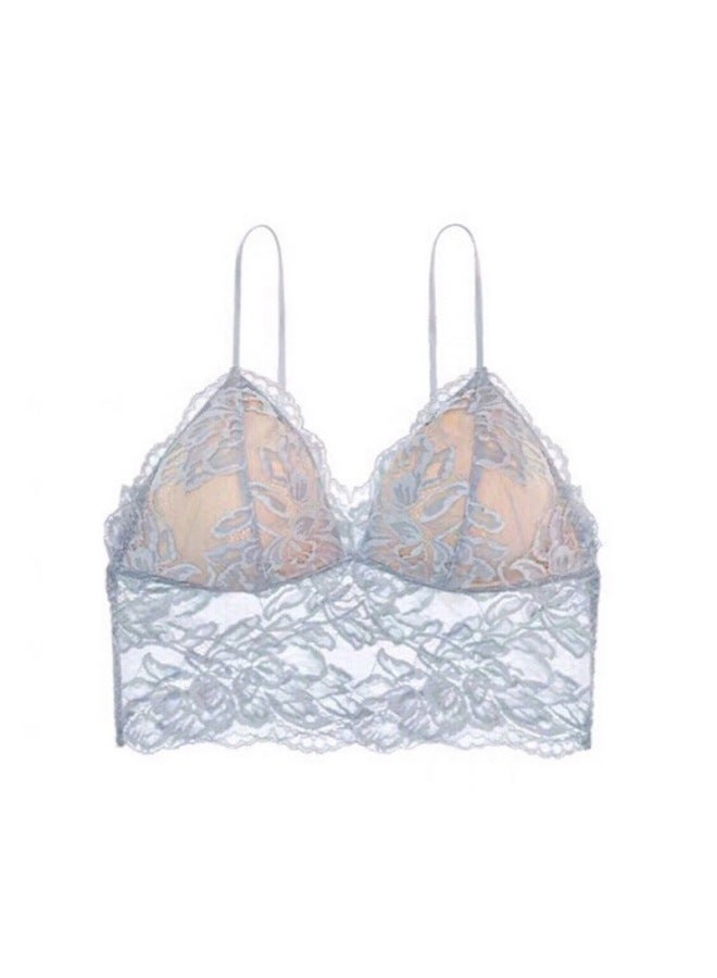 European And American Backless Multi-wear Underwear Women's Triangle Cup Without Steel Ring Thin Sling Beautiful Back Lace Bra