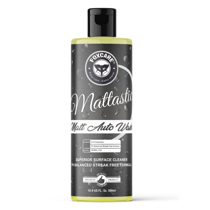 Foxcare Mattastic Matte Car Wash Shampoo 500ml | Matte & Satin Finish Cleaner | Safe for Matte Paint, Vinyl Wrap, Bike & Scooty | Matte Detailer Shampoo with Protection & Streak-Free Cleaning - Image 4