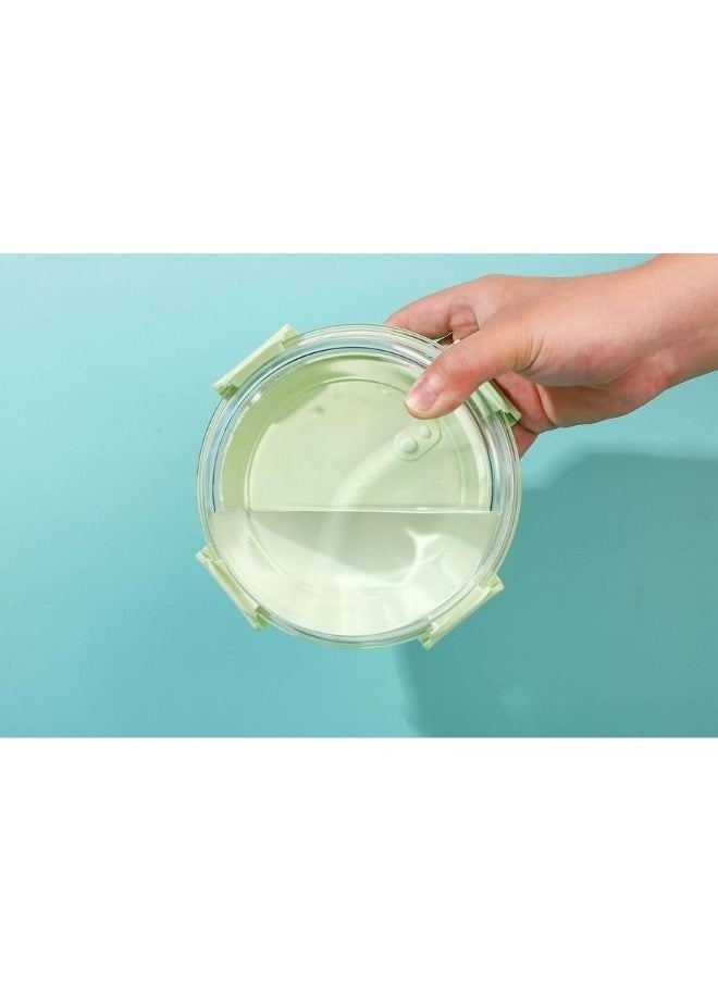 Generic - 3 pieces of high-quality pyrex glass storage bowl for keeping food in the refrigerator and placing it in the microwave, very safe for health, sizes (560-660 - 860) ML (MultiColor) - Image 1