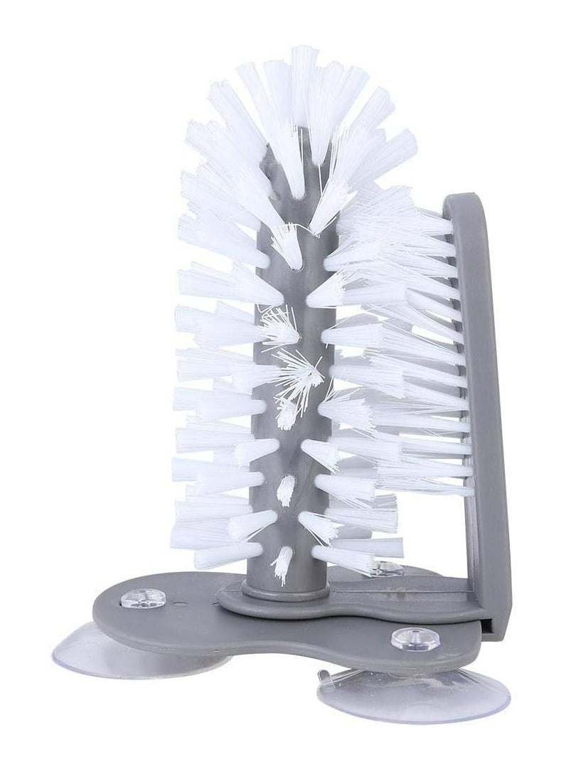 فرشاة كوب التنظيف، فرشاة تنظيف الكوب، لوحة قاعدة لاصقة، فرشاة الكوب وحوض المطبخ، أداة تنظيف حوض المطبخ البلاستيكية . - Image 1