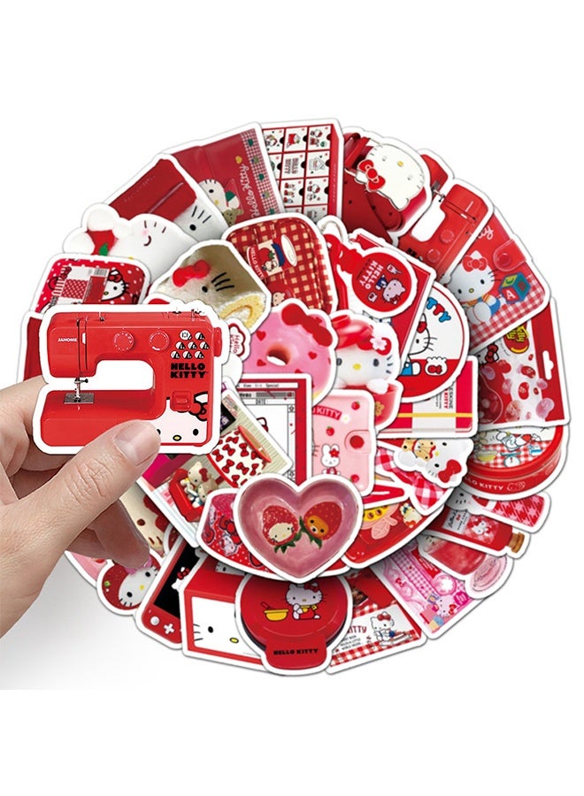 Hello Kitty 50Pcs Hello Kitty Stickers, Cute Cartoon Waterproof Vinyl Stickers For Laptop Water Bottle Scrapbook Journal Decoration - Image 4