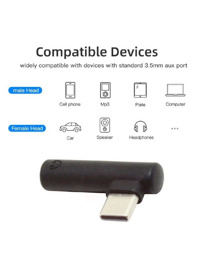 Cablecc 5Pcs Set Typec To 90 Degree Angled 3.5Mm Earphone Adapter Type Usbc 3.1 Male To Aux Audio Female - Image 4