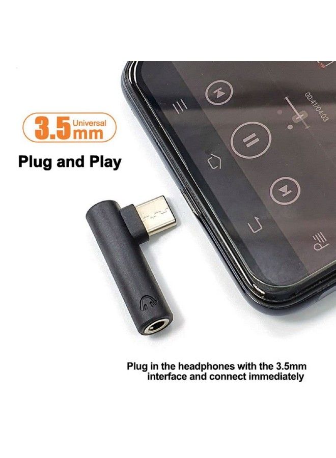 Cablecc 5Pcs Set Typec To 90 Degree Angled 3.5Mm Earphone Adapter Type Usbc 3.1 Male To Aux Audio Female - Image 3
